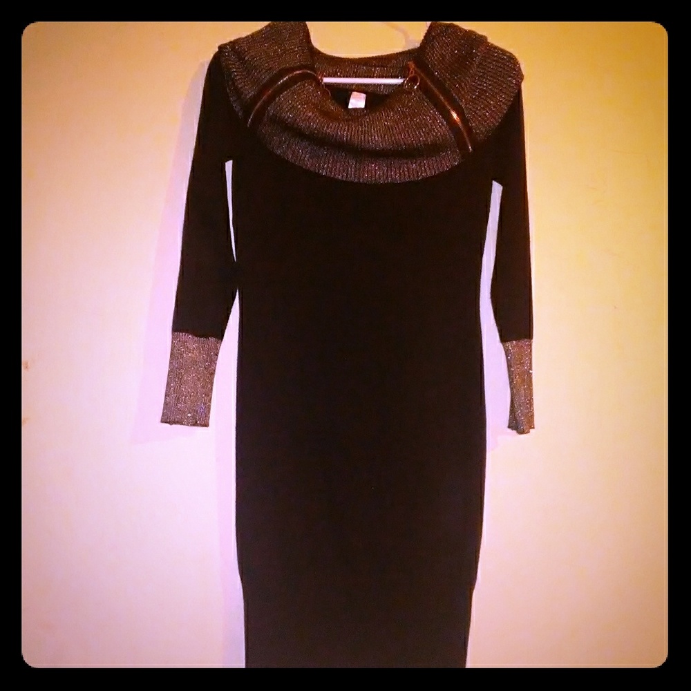 Black sweater dress